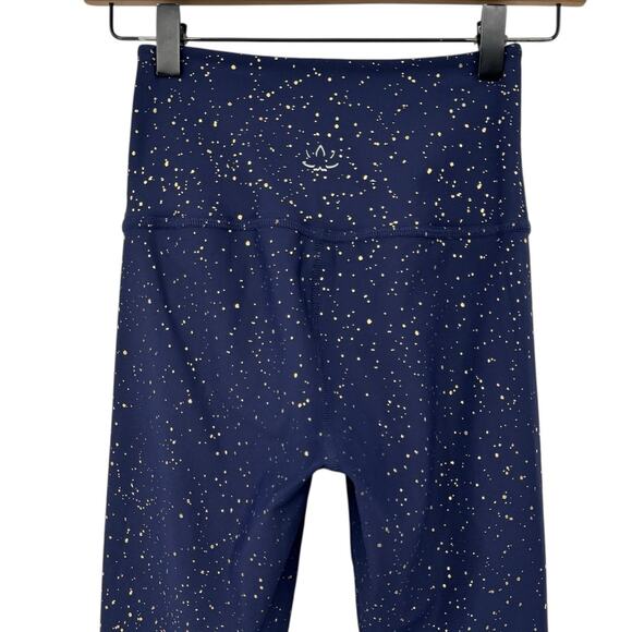 Beyond Yoga Navy & Metallic Gold High Waist Alloy Ombre Full Length Leggings - Picture 6 of 10